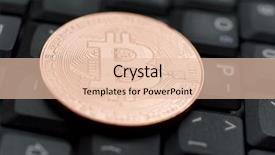  Presentation with bitcoin - Audience pleasing presentation consisting of bitcoin on a keyboard computer backdrop and a lemonade colored foreground