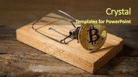  Presentation with maze mouse - Presentation having bitcoin on a mouse trap background and a tawny brown colored foreground