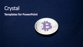  Presentation with science concept painted black brain - Colorful PPT layouts enhanced with bitcoin on black background cryptocurrency backdrop and a navy blue colored foreground