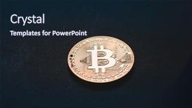  Presentation with science concept painted black brain - Cool new theme with bitcoin on black background cryptocurrency backdrop and a wine colored foreground