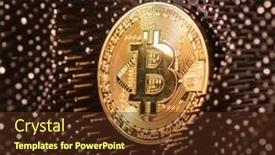  Presentation with crypto - Slide deck consisting of bitcoin-virtual-crypto-currency-background background and a tawny brown colored foreground