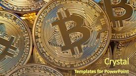  Presentation with immunity system - Beautiful slides featuring bitcoin virtual payment system concept backdrop and a tawny brown colored foreground