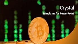  Presentation with bitcoin - PPT theme having bitcoin with sequence of green background and a black colored foreground