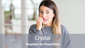  Presentation with winter - Beautiful slide deck featuring bites - young beautiful woman wearing winter backdrop and a gray colored foreground