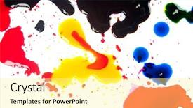  Presentation with black yellow - Theme having bitmap - cyan magenta yellow and black background and a blonde colored foreground