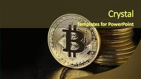  Presentation with physical cemsitry - Audience pleasing PPT theme consisting of bits - bitcoin physical bit coin aslo backdrop and a tawny brown colored foreground