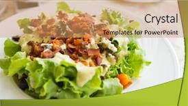  Presentation with bacon - Amazing slide set having bits - ceasar salad with bacon bit backdrop and a  colored foreground