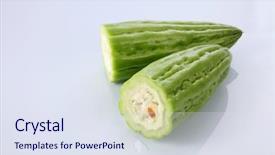  Presentation with bitter - Colorful PPT theme enhanced with bitter guard on the white backdrop and a sky blue colored foreground