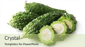  Presentation with bitter - Slide deck enhanced with bitter melon isolated background and a mint green colored foreground