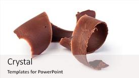  Presentation with white chocolate - Amazing theme having bitterness - chocolate shavings on white background backdrop and a lemonade colored foreground