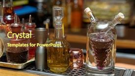  Presentation with cereal bar snacks - Beautiful presentation theme featuring bitterness - various bitters and infusions sitting backdrop and a tawny brown colored foreground