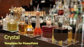  Presentation with liquor - Colorful presentation design enhanced with diwali diya with fire crackers backdrop and a wine colored foreground.