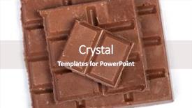  Presentation with dark homemade chocolate bars - Slides enhanced with bitterswett - bars of chocolate isolated background and a tawny brown colored foreground