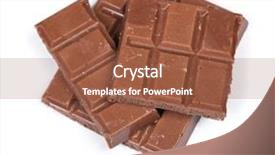  Presentation with white chocolate - Theme enhanced with bitterswett - bars of chocolate isolated background and a tawny brown colored foreground