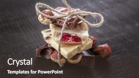  Presentation with white chocolate - Beautiful PPT theme featuring bitterswett - black and white chocolate backdrop and a tawny brown colored foreground