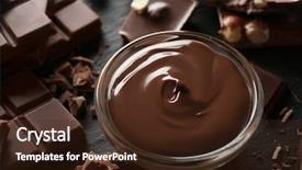  Presentation with dark homemade chocolate bars - Beautiful theme featuring bitterswett - bowl with melted chocolate backdrop and a wine colored foreground