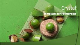  Presentation with candy cane - Slides with bitterswett - broken candy with jelly background and a seafoam green colored foreground