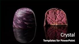  Presentation with candy cane - Amazing PPT theme having bitterswett - chocolate candy on black background backdrop and a  colored foreground