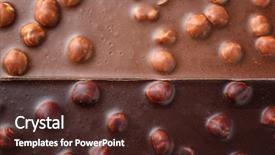  Presentation with chocolate milk - Amazing PPT theme having bitterswett - milk and dark chocolate bars backdrop and a tawny brown colored foreground