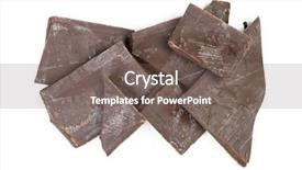  Presentation with bar pieces dark chocolate - PPT layouts consisting of bitterswett - pieces of broken bar background and a gray colored foreground