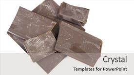  Presentation with white chocolate - Slides having bitterswett - pieces of broken bar background and a light gray colored foreground