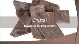  Presentation with bar pieces dark chocolate - PPT layouts featuring bitterswett - pieces of broken bar background and a violet colored foreground