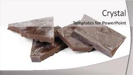  Presentation with white chocolate - Cool new slides with bitterswett - pieces of broken bar backdrop and a white colored foreground