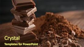  Presentation with chocolate - Slides having bitterswett - stack of chocolate pieces background and a tawny brown colored foreground