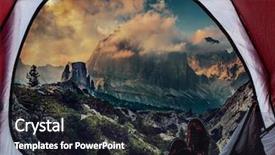  Presentation with sun star - Amazing slides having bivouac in dolomites milion star backdrop and a dark gray colored foreground