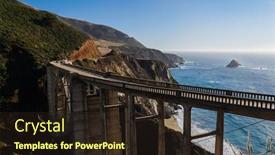  Presentation with california - Cool new slide deck with bixby-creek-bridge-in-california backdrop and a wine colored foreground