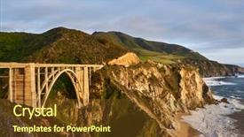  Presentation with highway - Beautiful presentation featuring bixby creek bridge on highway backdrop and a tawny brown colored foreground