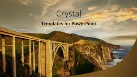  Presentation with highway design - Slide set enhanced with bixby-creek-bridge-on-highway background and a coral colored foreground