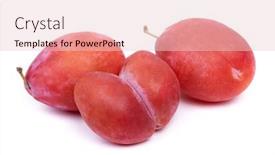  Presentation with shape heart - Beautiful PPT layouts featuring bizarre-double-plum-mutant-fruit backdrop and a lemonade colored foreground