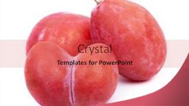 Presentation with shape heart - Colorful PPT theme enhanced with bizarre-double-plum-mutant-fruit backdrop and a red colored foreground