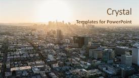  Presentation with downtown los angeles - PPT theme enhanced with bl - aerial morning view of korea background and a lemonade colored foreground