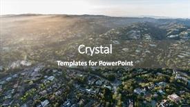  Presentation with los angeles - Beautiful slide deck featuring bl - aerial view of affluent homes backdrop and a gray colored foreground