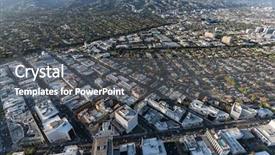  Presentation with los angeles - Beautiful presentation design featuring bl - aerial view of beverly hills backdrop and a gray colored foreground