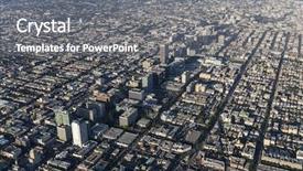  Presentation with los angeles - Slide deck with bl - aerial view of wilshire blvd background and a gray colored foreground