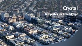 Presentation with downtown los angeles - Colorful presentation design enhanced with bl - aerial view the downtown beverly backdrop and a dark gray colored foreground