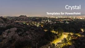  Presentation with point of view - Cool new slides with bl - night view of landmark stoney backdrop and a gray colored foreground