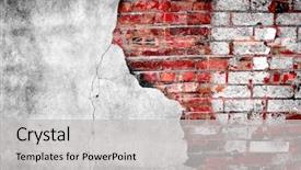  Presentation with brick wall - Audience pleasing PPT theme consisting of mother with daughter touching forehead backdrop and a gray colored foreground