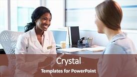  Presentation with black patient - Slides consisting of black - doctor in consultation with female background and a tawny brown colored foreground