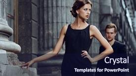  Presentation with fashion - Audience pleasing PPT theme consisting of black - fashion style photo backdrop and a navy blue colored foreground