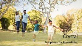  Presentation with sermon family - Slide deck featuring black - happy family enjoying together background and a yellow colored foreground