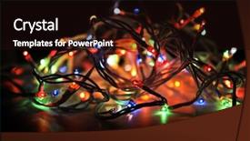  Presentation with electrical energy electric power lines - PPT layouts with photo light bulb black - new year's garland electrical power background and a  colored foreground