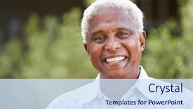  Presentation with black man - Theme consisting of black - portrait of senior african american background and a sky blue colored foreground