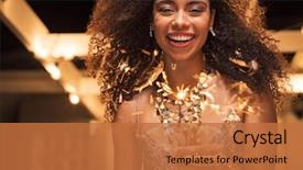  Presentation with outdoor patio - PPT layouts consisting of black - portrait of young african girl background and a red colored foreground