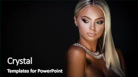  Presentation with accessories - Colorful PPT theme enhanced with black - young lady with luxury accessories backdrop and a wine colored foreground