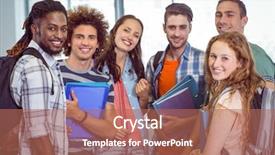  Presentation with smiling kids at summer camp - Slide set consisting of black adult - fashion students smiling at camera background and a  colored foreground