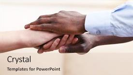  Presentation with black hands - Colorful PPT theme enhanced with black afro american hands backdrop and a lemonade colored foreground